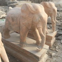 供应汉白玉大象 大理石动物石象 石象厂家批发价格